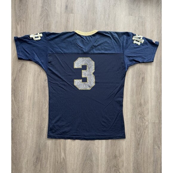 Vintage 90's NCAA Notre Dame Champion Football Jersey #3 Size 48 XL Faded Sports - Picture 2 of 16